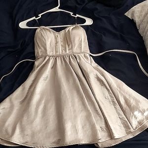 Dillards dress, size 1-2, light gold/silver